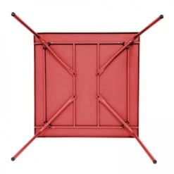 Oviala Tables à Manger Table Carrée Acier Rouge -Marquee Magasin table carree acier rouge 2