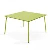 Oviala Tables à Manger Table Carrée Acier Vert -Marquee Magasin table carree acier vert