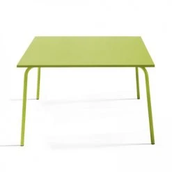 Oviala Tables à Manger Table Carrée Acier Vert -Marquee Magasin table carree acier vert 4