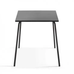 Oviala Tables à Manger Table Carrée Bistro En Métal Gris -Marquee Magasin table carree bistro en metal gris 4