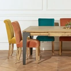 Robin Des Bois Tables à Manger Table Carrée En Bois Et Métal 12 Couverts -Marquee Magasin table carree en bois et metal 12 couverts 2