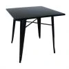 Meubles & Design Tables à Manger Table Carrée En Métal Style Industriel Noir -Marquee Magasin table carree en metal style industriel noir