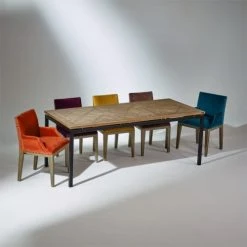 Robin Des Bois Tables à Manger Table Chêne Massif Et Pieds Métal L 200 -Marquee Magasin table chene massif et pieds metal l 200 4
