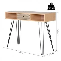 Homcom Consoles Et Drapiers Table Console Design Scandinave Graphique -Marquee Magasin table console design scandinave graphique 2