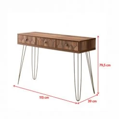 Selsey Consoles Et Drapiers Table Console Hairpin Legs Style Moderne Bois Doré -Marquee Magasin table console hairpin legs style moderne bois dore 4