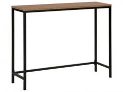 Beliani Consoles Et Drapiers Table Console Imitation Bois Foncé