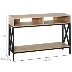 Homcom Consoles Et Drapiers Table Console Industriel -Marquee Magasin table console industriel 2