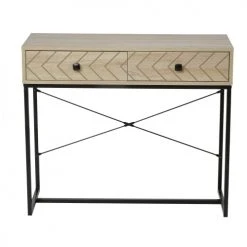 Homcom Consoles Et Drapiers Table Console Industriel 2 Tiroirs 12 Homcom Consoles Et Drapiers Table Console Industriel 2 Tiroirs -Marquee Magasin table console industriel 2 tiroirs 4