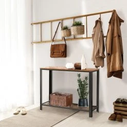 RED DECO Consoles Et Drapiers Table Console Industrielle Médium MDF Marron H80cm -Marquee Magasin table console industrielle medium mdf marron h80cm 3