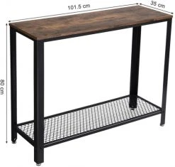 RED DECO Consoles Et Drapiers Table Console Industrielle Médium MDF Marron H80cm -Marquee Magasin table console industrielle medium mdf marron h80cm 5