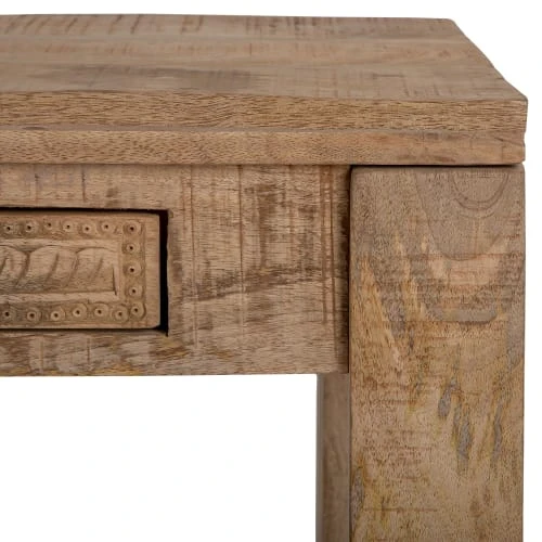 WOMO-DESIGN Consoles Et Drapiers Table Console Marron Avec 2 Tiroirs à L'épaule, 76x132x40 Cm 6 WOMO-DESIGN Consoles Et Drapiers Table Console Marron Avec 2 Tiroirs à L'épaule, 76x132x40 Cm – Image 4