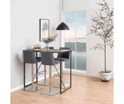 Meubles & Design Tables à Manger Table De Bar 120x60cm En Métal Noir -Marquee Magasin table de bar 120x60cm en metal noir 5