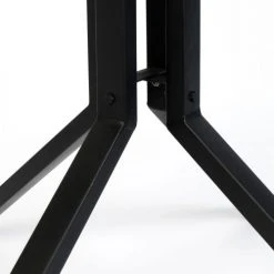 Drawer Tables à Manger Table De Bar Carrée En Bois Et Métal H110cm Noir -Marquee Magasin table de bar carree en bois et metal h110cm noir 5