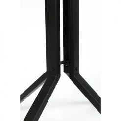 Drawer Tables à Manger Table De Bar Carrée En Bois Et Métal H93cm Noir -Marquee Magasin table de bar carree en bois et metal h93cm noir 5
