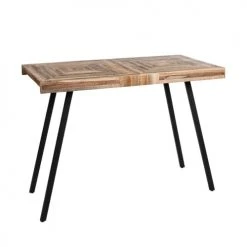 Drawer Tables à Manger Table De Bar En Métal Et Teck Recyclé H106xL140cm Bois Et Métal -Marquee Magasin table de bar en metal et teck recycle h106xl140cm bois et metal 2