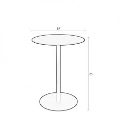 Zuiver Tables à Manger Table De Bistrot Ronde En Métal D57cm Noir -Marquee Magasin table de bistrot ronde en metal d57cm noir 5