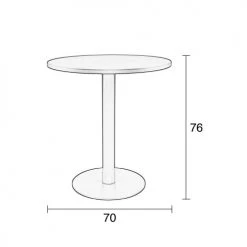 Zuiver Tables à Manger Table De Bistrot Ronde Gris Clair -Marquee Magasin table de bistrot ronde gris clair 5