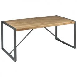 Altobuy Tables à Manger Table De Repas 180cm Bois Et Acier Patiné