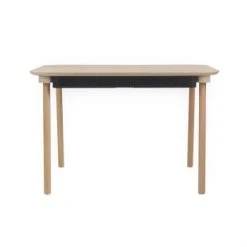 DIZY Design Tables à Manger Table De Repas Avec 2 Tiroirs En Chêne Et Métal Vernis BRUT -Marquee Magasin table de repas avec 2 tiroirs en chene et metal noir 6