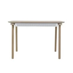DIZY Design Tables à Manger Table De Repas Avec Tiroir En Chêne Et Métal Vernis BRUT -Marquee Magasin table de repas avec tiroir en chene et metal blanc 7