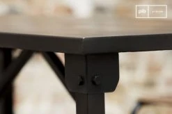 PIB Tables à Manger Table De Repas En Métal Gris Sombre -Marquee Magasin table de repas en metal gris sombre 2