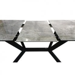 Meubletmoi Tables à Manger Table De Repas Extensible 180/230 Cm En Céramique Gris Marbré -Marquee Magasin table de repas extensible 180 230 cm en ceramique gris marbre 5