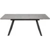 ATHM DESIGN Tables à Manger Table De Repas Extensible Gris Plateau Bois Pieds Métal -Marquee Magasin table de repas extensible gris plateau bois pieds metal