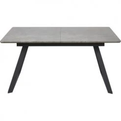 ATHM DESIGN Tables à Manger Table De Repas Extensible Gris Plateau Bois Pieds Métal -Marquee Magasin table de repas extensible gris plateau bois pieds metal 3