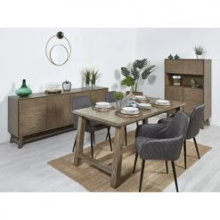 ATHM DESIGN Tables à Manger Table De Repas Extensible Marron Plateau Acacia Massif -Marquee Magasin table de repas extensible marron plateau acacia massif 5