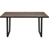 ATHM DESIGN Tables à Manger Table De Repas Extensible Marron Plateau Bois Pieds Métal Noir -Marquee Magasin table de repas extensible marron plateau bois pieds metal noir