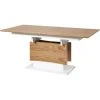 ATHM DESIGN Tables à Manger Table De Repas Extensible Plateau Bois Beige Et Blanc -Marquee Magasin table de repas extensible plateau bois beige et blanc