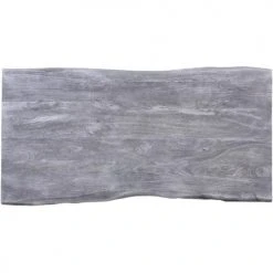 ATHM DESIGN Tables à Manger Table De Repas Gris Plateau Acacia Massif Pieds Métal 180x90cm -Marquee Magasin table de repas gris plateau acacia massif pieds metal 180x90cm 4