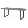 ATHM DESIGN Tables à Manger Table De Repas Gris Plateau Acacia Massif Pieds Métal 240x100cm -Marquee Magasin table de repas gris plateau acacia massif pieds metal 240x100cm