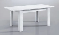 Dmora Tables à Manger Table De Salle à Manger Effet Bois Blanc -Marquee Magasin table de salle a manger effet bois blanc 3