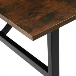 Tectake Tables à Manger Table De Salle à Manger Industrielle Effet Bois -Marquee Magasin table de salle a manger industrielle effet bois 2