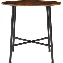 Tectake Tables à Manger Table De Salle à Manger Industrielle Ronde Ennis 80x76cm Effet Bois -Marquee Magasin table de salle a manger industrielle ronde ennis 80x76cm effet bois 5