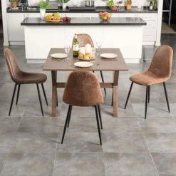 Urban Meuble Tables à Manger Table De Salle à Manger Pliante Rustique Marron 120*100 -Marquee Magasin table de salle a manger pliante rustique marron 120 100 2