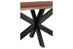 Hellin Tables à Manger Table De Salle à Manger Rectangulaire En Acacia Et Métal Noir L180 -Marquee Magasin table de salle a manger rectangulaire en acacia et metal noir l180 9