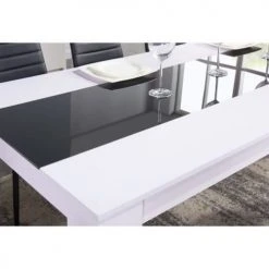Baita Tables à Manger Table De Séjour Noir Et Blanc 180cm -Marquee Magasin table de sejour noir et blanc 180cm 1