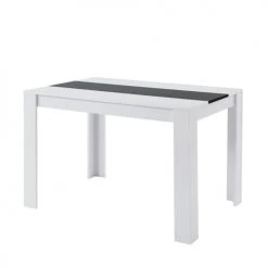 Baita Tables à Manger Table De Séjour Noir Et Blanc 180cm