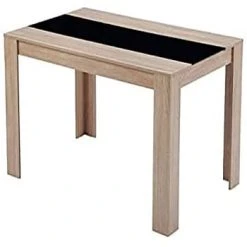 Baita Tables à Manger Table De Séjour Noir Et Blanc 140cm -Marquee Magasin table de sejour noir et effet chene 140cm