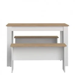 Symbiosis Tables à Manger Table Effet Bois Blanc Et Chêne Naturel -Marquee Magasin table effet bois blanc et chene naturel 11