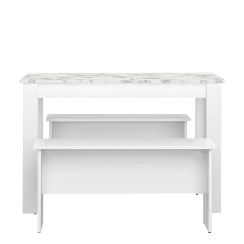 Symbiosis Tables à Manger Table Effet Bois Blanc Et Marbre 6 Symbiosis Tables à Manger Table Effet Bois Blanc Et Marbre – Image 4