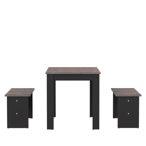 Symbiosis Tables à Manger Table Effet Bois Noir Et Béton 5 Symbiosis Tables à Manger Table Effet Bois Noir Et Béton – Image 3