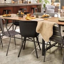 Oviala Tables à Manger Table En Acacia Massif 180 X 90 X 76 Cm -Marquee Magasin table en acacia massif 180 x 90 x 76 cm 2