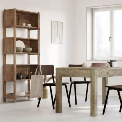 Rendez Vous Déco Tables à Manger Table En Bois 6 Places à Motifs Gravés 160 Cm -Marquee Magasin table en bois 6 places a motifs graves 160 cm 1