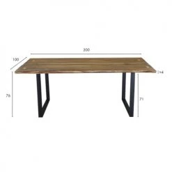 Now’s Home Tables à Manger Table En Bois D'acacia 2m -Marquee Magasin table en bois d acacia 2m 3
