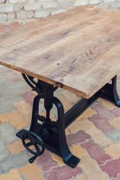 Mathi Design Tables à Manger Table En Bois De Style Industriel L150 -Marquee Magasin table en bois de style industriel l150 3