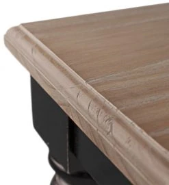 MOYCOR Tables à Manger Table En Bois Massif Beige Et Noir 6/8 Personnes L 170 Cm -Marquee Magasin table en bois massif beige et noir 6 8 personnes l 170 cm 2