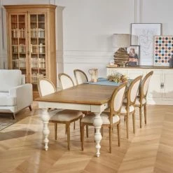 Robin Des Bois Tables à Manger Table En Chêne Et Pieds Peints -Marquee Magasin table en chene et pieds peints 2